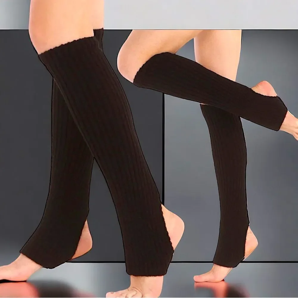SALE - 15% off 3+ .. 2 pair Leg warmers l Black, White l Long l Under heel l New
